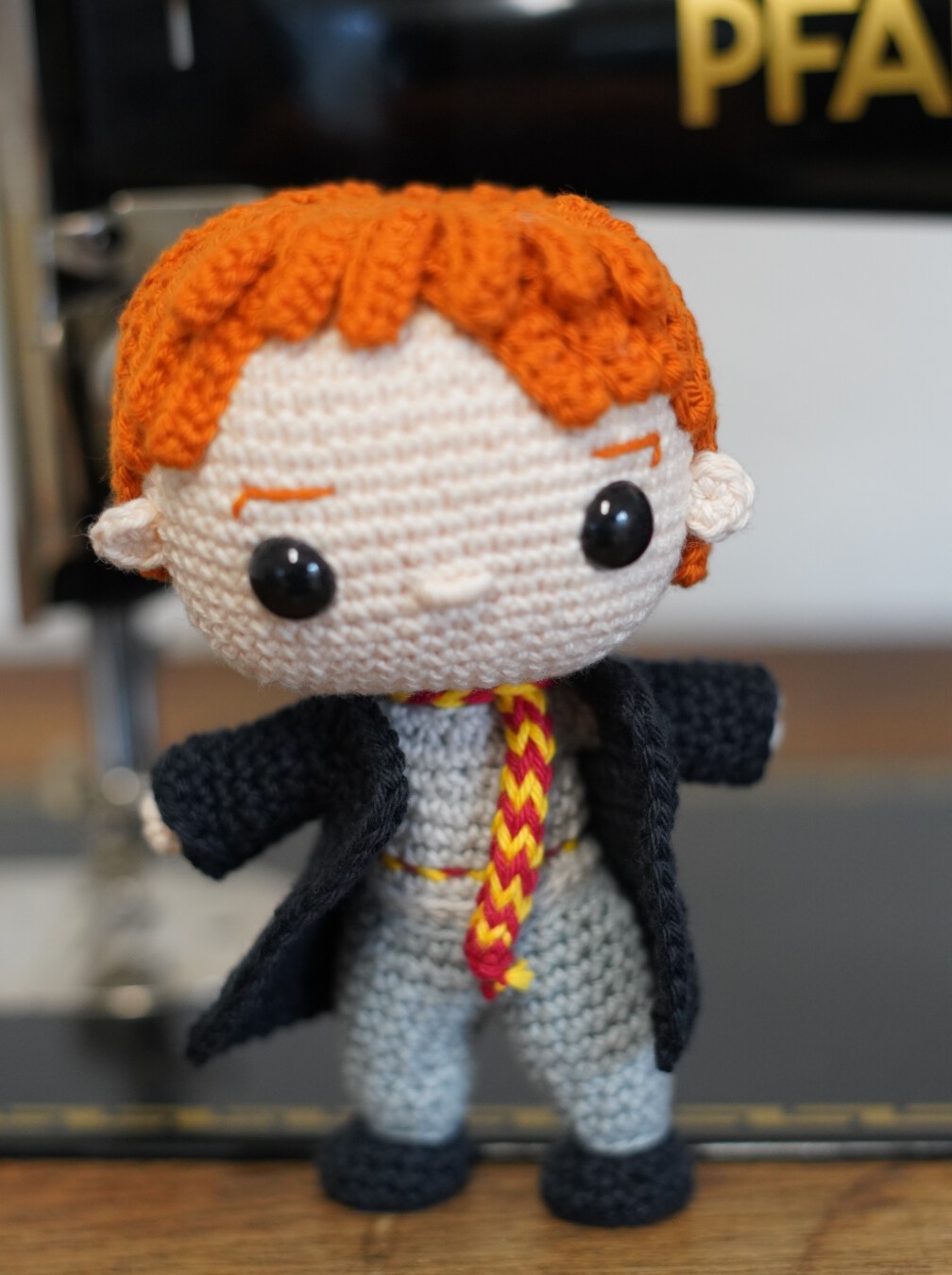 #Amigurumi #Crochet #HarryPotter #HP
Amigurumi Ron Weasly with a Gryffindor Scarf

Made by #Wollpirat
Pattern by #Crocheniacs