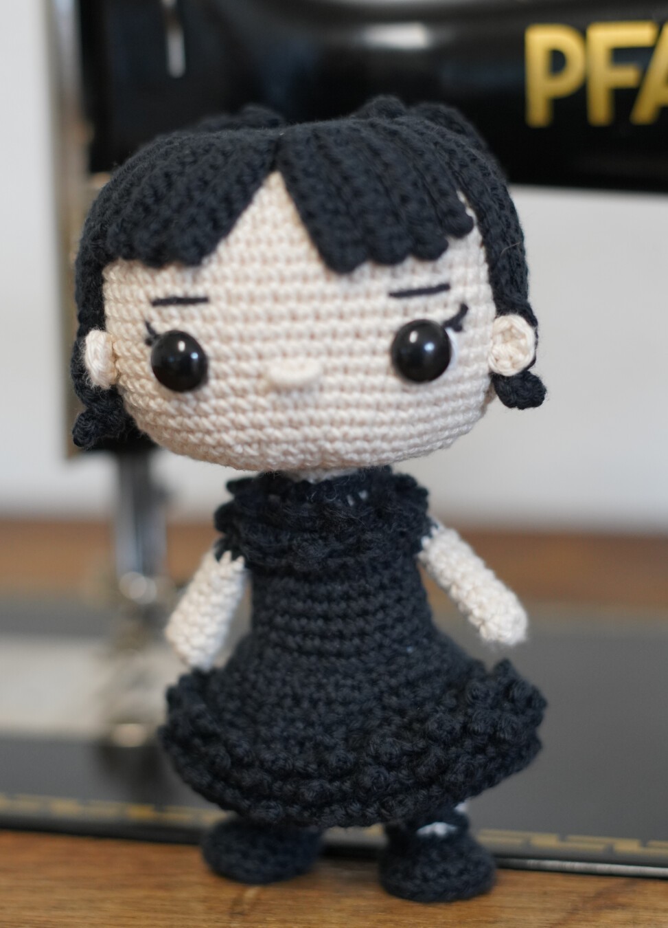 #Amigurumi #Crochet #Wednesday #WednesdayAdams #Gothicgirl

Amigurumi Wednesday Adams from the Netflix TV series Wednesday

Made by #Wollpirat
Pattern by #Crocheniacs